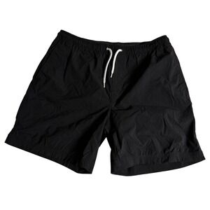 Everlane ReNew Mens Black Swim Trunks Recycled Nylon Mesh Lined Shorts Size M